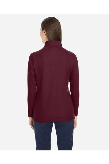 CORE365 Women's Fusion ChromaSoft Pique Quarter-Zip Pullover Red Large 4