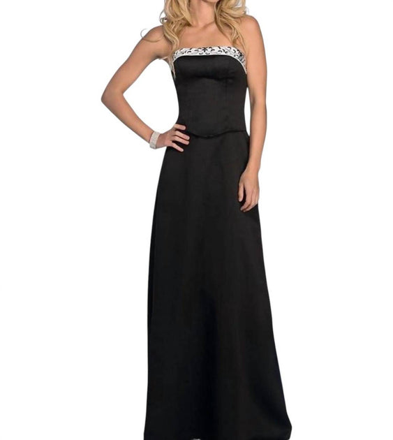Milano Formals Gilded Simplicity Gown Black US 8 2