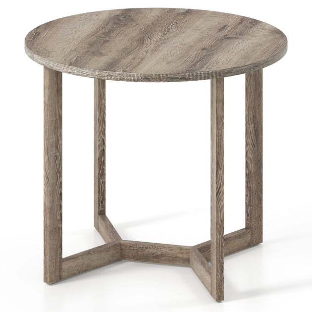 Hivvago 36 Inch Round Wood Dining Table Black 3