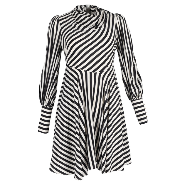 zimmermann black and white striped dress Zimmermann Puff-sleeve Dress
