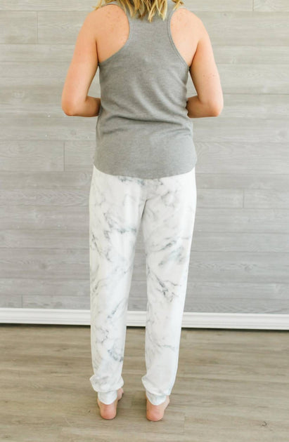 PJ Salvage Marble Jogger Weiß Medium 3