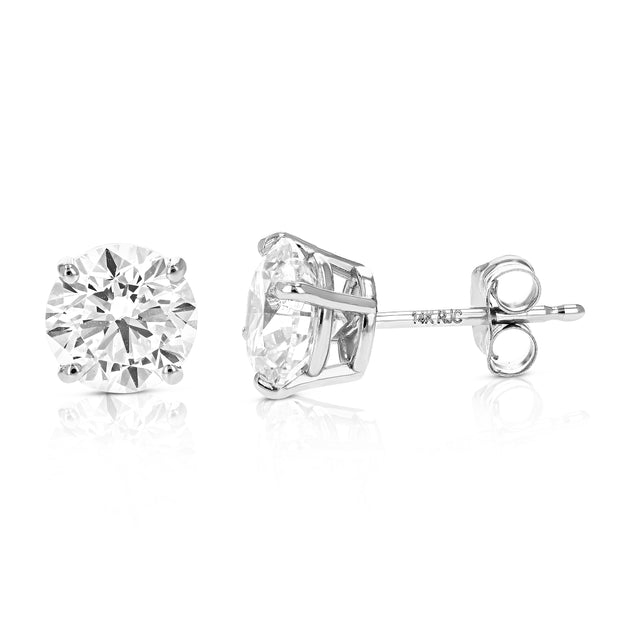 Vir Jewels 3 cttw Lab Grown Diamond Stud Earrings Silver 3