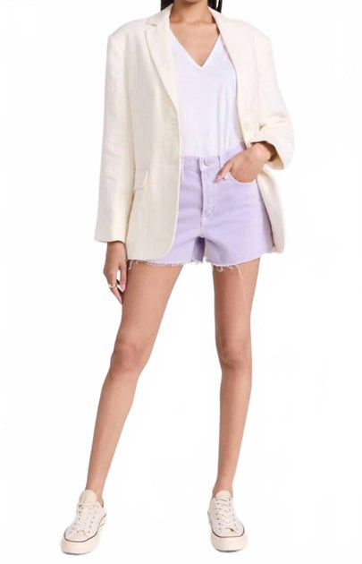 FRAME Le Brigette Raw Shorts Purple 25 3