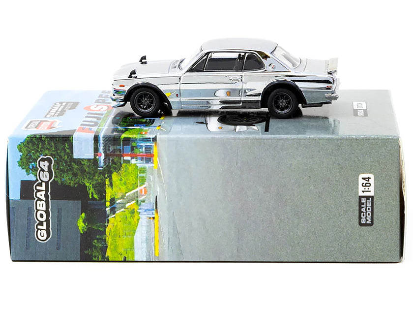 Tarmac Works Nissan Skyline HT 2000GT-R Silver Chrome 1/64 4