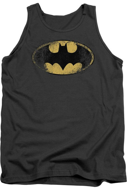 Gildan Batman Destroyed Logo Tank Top Black XXL 2