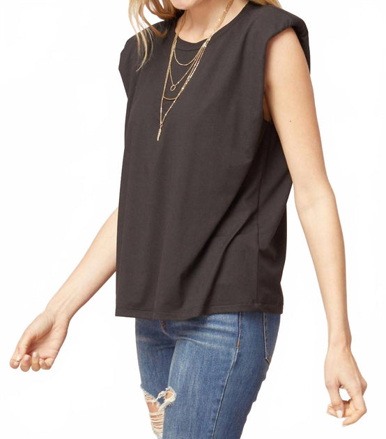 entro Solid Shoulder Pad Top Black Small 3