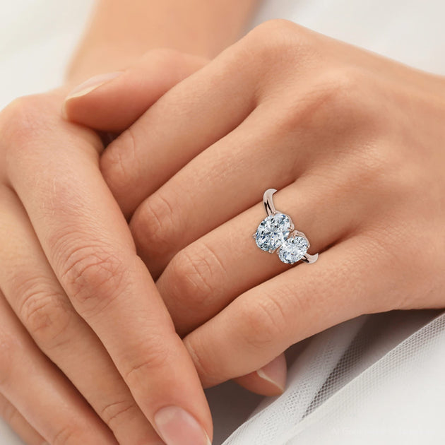 Pompeii3 Toi et Moi Diamond Ring 14k Gold US 7 6