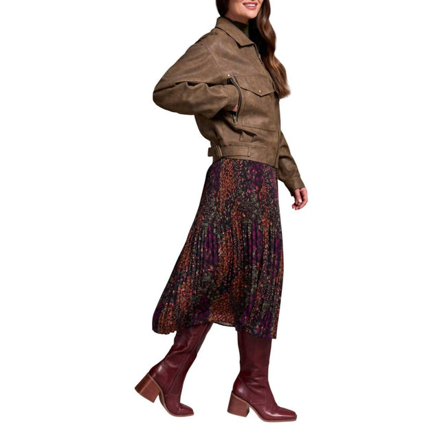 TRIBAL Faux Suede Jacket Brown Large 4