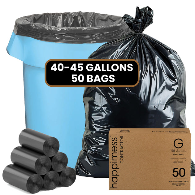 Happimess 159-Liter Bauarbeiter Müllbeutel, Grün (50 Stück) 2