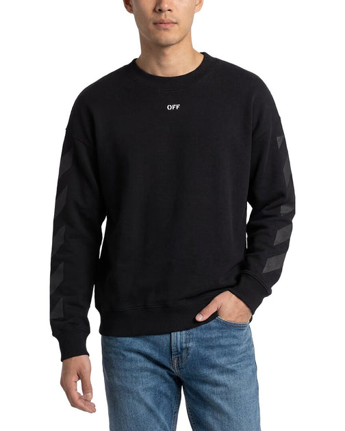 Off-White Virgil Diagonal Crewneck Sweatshirt Black Large 2