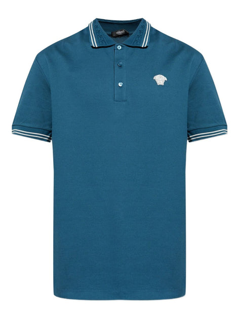 Versace Polo Shirt Blue Small 2