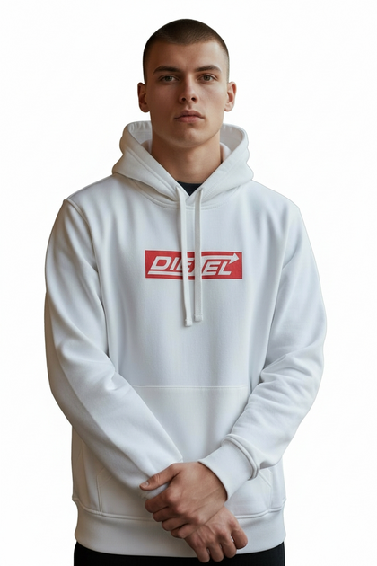 Diesel Sweat à capuche avec logo audacieux Bleu Small 2