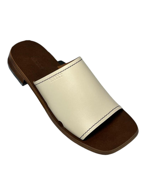 Bally Ofera Flat Sandals White US 8 2