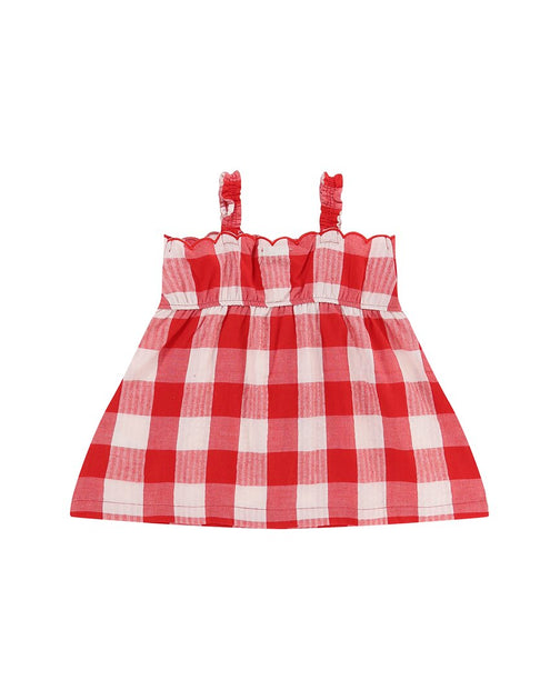 Lilly and Sid 2pc Short Set Red Gingham 0-3 Months 4