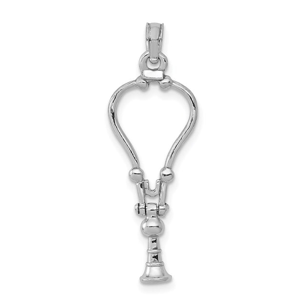 Diamond2Deal Stethoscope Pendant Silver 4