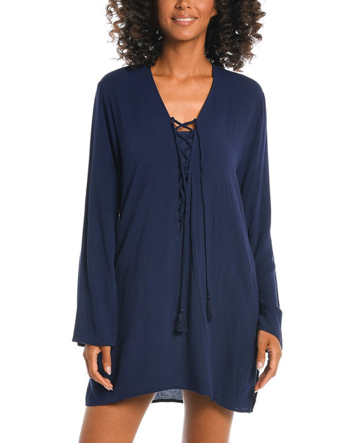 La Blanca Tunic Coverup Blue Small 2