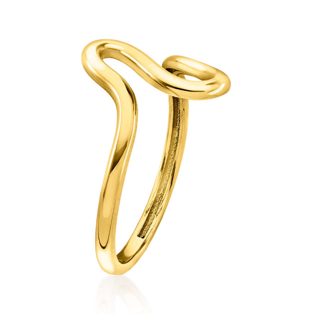 Ross-Simons RS Pure 14kt Yellow Gold Wave Ring Gold US 7 4
