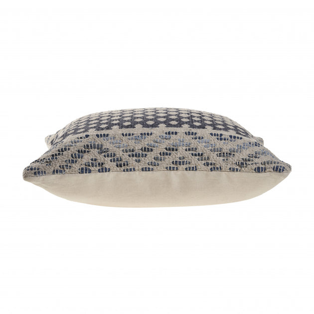 Hivvago Chevron Pillow Denim Blue/Ivory 51x51 cm 3