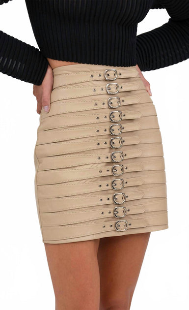 NONCHALANTLABEL Elin Mini Skirt Beige Small 2