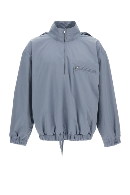 RIER Removable Hood Cotton Windbreaker Jacket Blue Medium 2