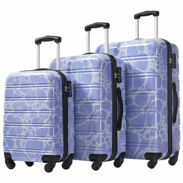 BreeBe Hardshell Luggage Set 3 pcs Spinner Suitcase Pink Leopard 20/24/28 inch 8