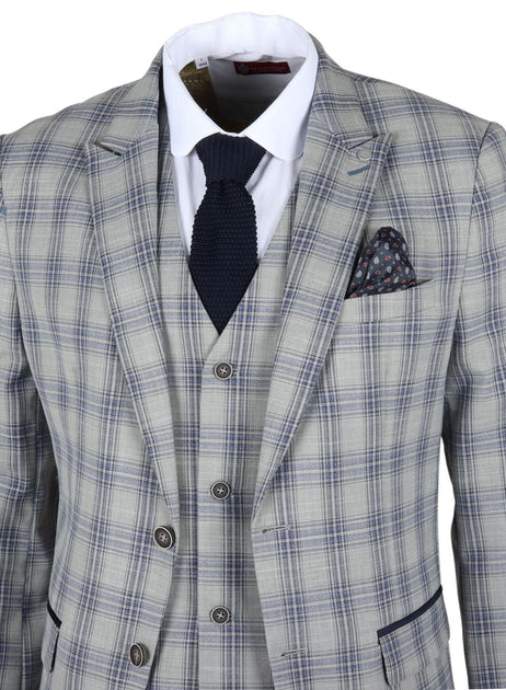 James Darby Knight Checked Blazer Grey US 34 3
