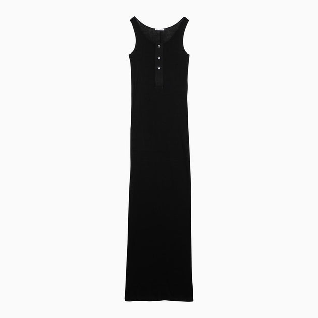 ワンピース AMI PARIS BLACK COTTON LONG DRESS WITH BUTTONS Ami Paris Women's Cotton Long Dress With Buttons | ShopSimon