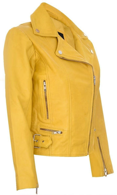 TruClothing Biker Jacket Yellow Small 4