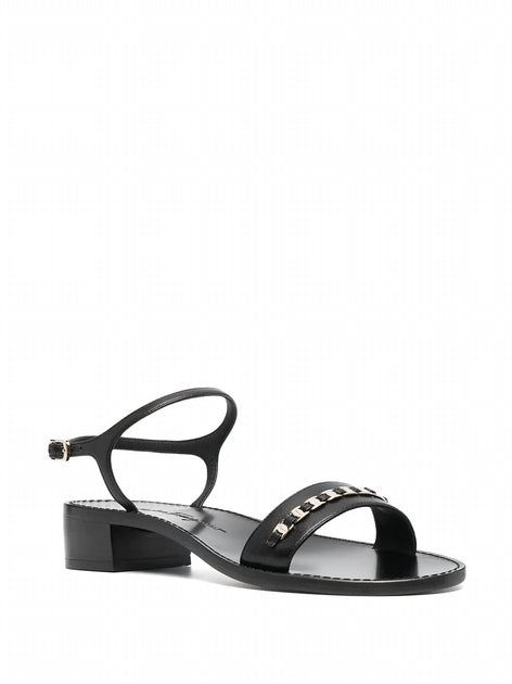 Salvatore Ferragamo Tiny Vara Bow Applique Trim Sandals Black US 5 3