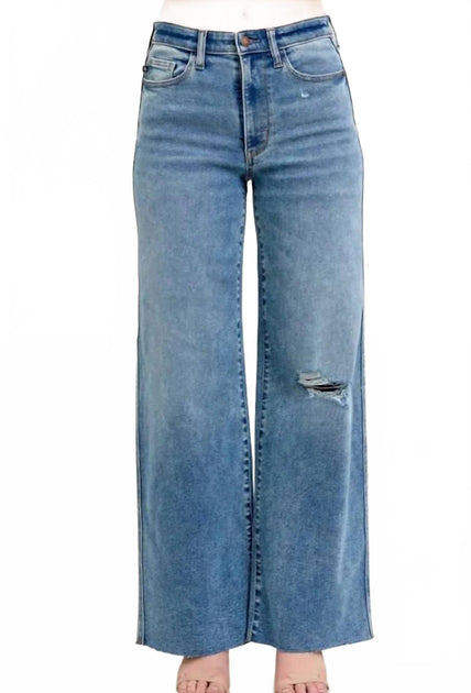 Judy Blue Vintage Wide Leg Jeans Blue 26 2