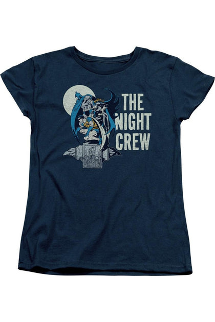 Gildan DC Comics Night Crew Womens T-Shirt Blue Large 2