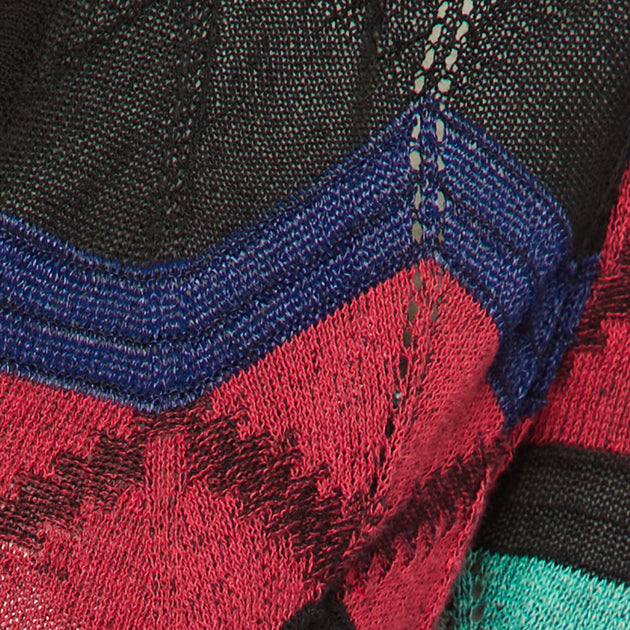M Missoni Chevron Knit Open Front Cardigan Multicolor Small 4