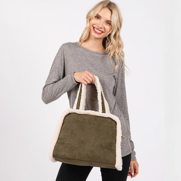FASHNZFAB Tote Crossbody Bag Green One Size 2