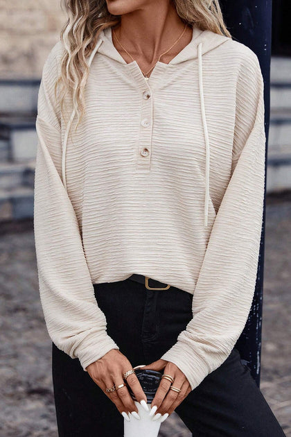 TRUEDAMES Henley Hoodie Apricot XLarge 2