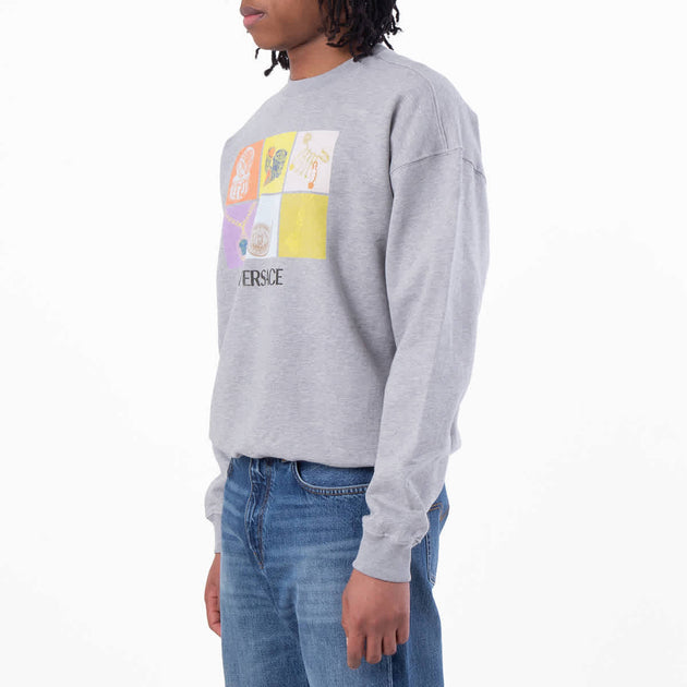 Versace Pop Jewels Print Sweatshirt Grau Small 3