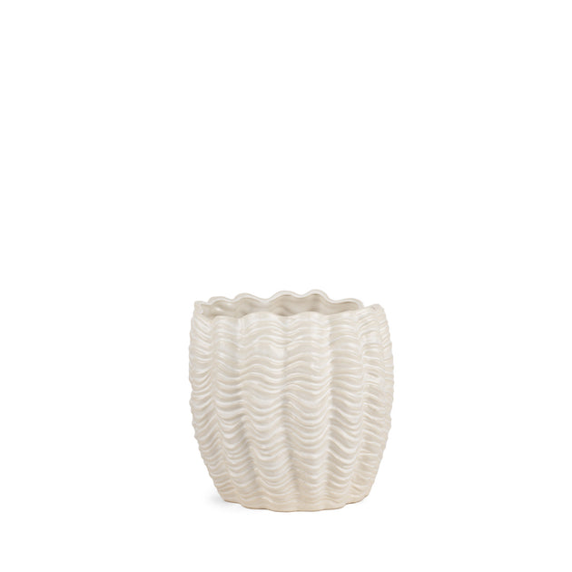 Hivvago Cylinder Ceramic Table Vase White 11in 4
