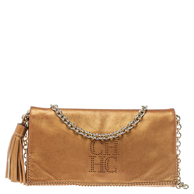 Carolina Herrera Chain Shoulder Bag Brown 2