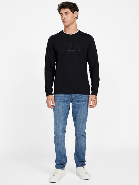 Guess Factory Kalico Logo Long-Sleeve Tee Black Large 3