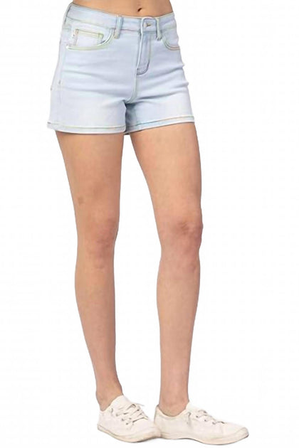 Judy Blue Denim Shorts Blue Plus Size 1X 4