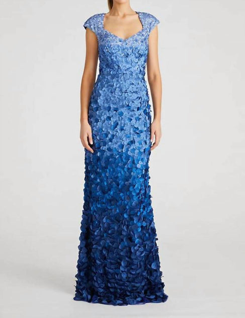 theia beaded petal dress Romina Beaded Petal Gown