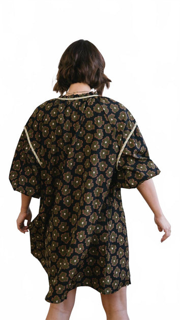 merci Robe Penny Noir Vert Large 4