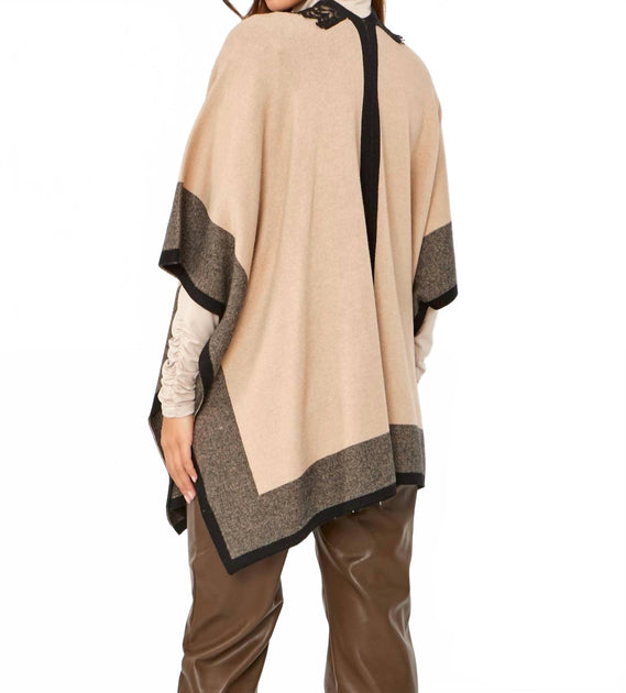 Frank Lyman Poncho Sans Manches Coupe Détendue Beige L/XL 4