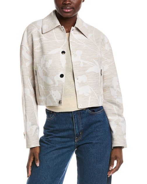 Hugo Boss Linen-Blend Blazer Beige US 6 2