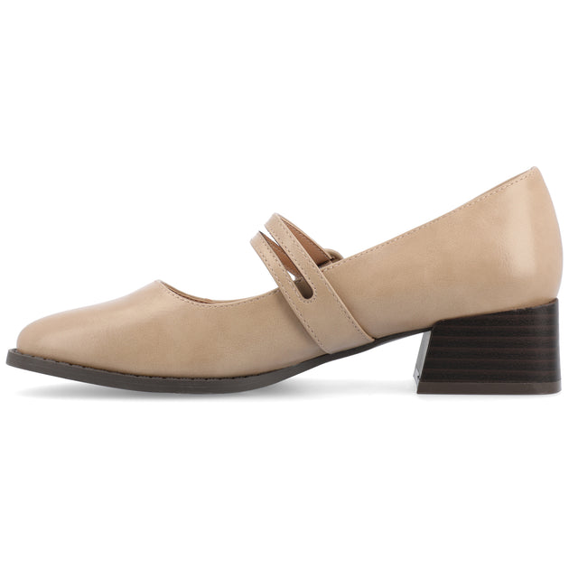 Journee Collection Savvi Mary Jane Pumps Beige US 10 3