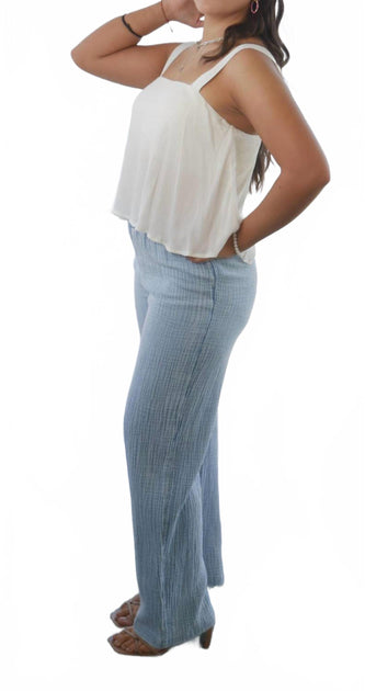 trove Wide Leg Slacks Blue XLarge 3