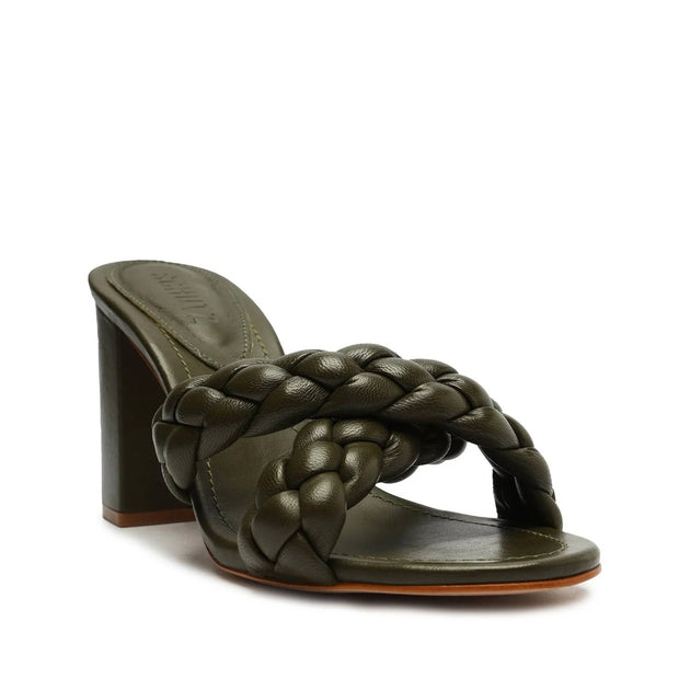 SCHUTZ Cicely Block Sandal Green US 7.5 2