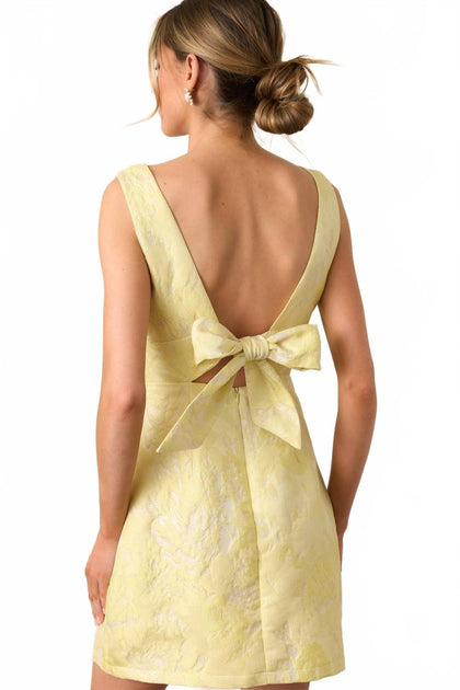 B.right Jackie Jacquard Mini Dress Gold Large 4
