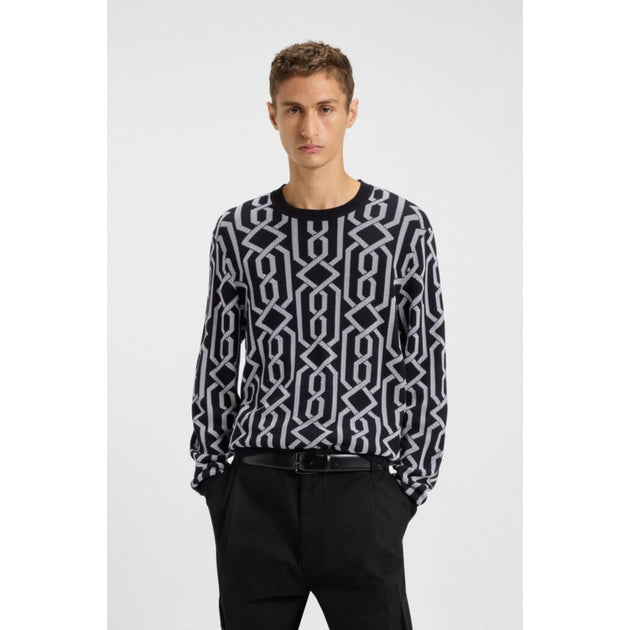 Hugo Boss Jacquard Sweater Black Large 4