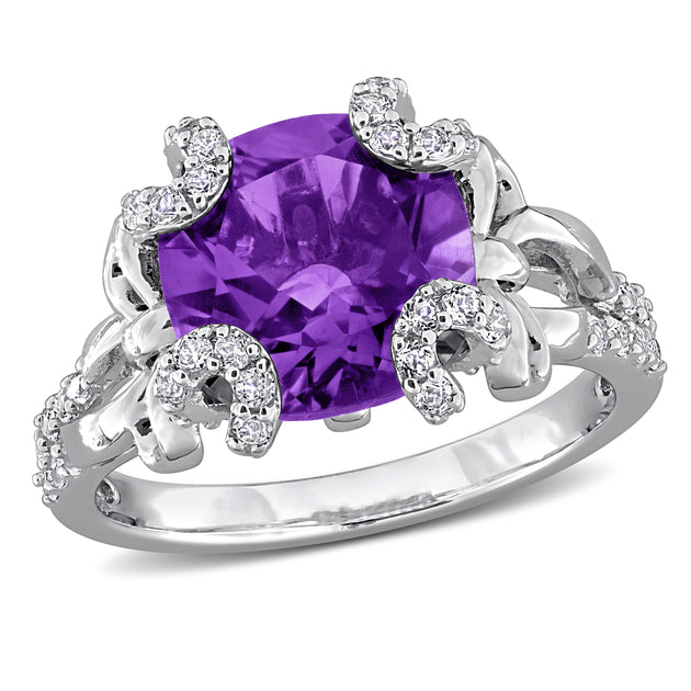 Mimi & Max Cocktail Ring Purple Amethyst US 9 2