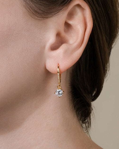 Sterling Forever Matilda Drop Earrings Gold 3